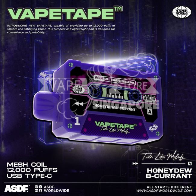 vapetape-12000-puff-honeydew-blackcurrant-singapore-vape-store