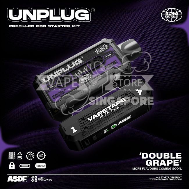 vapetape-unplug-12k-puff-double-grape-singapore-vape-store